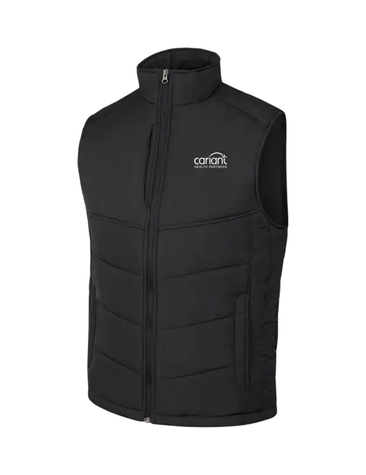 Black/Black Puffy Vest w/Cariant Logo