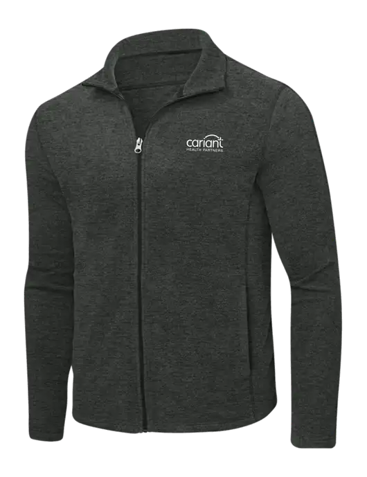 Charcoal Heather Microfleece Full-Zip Jacket w/Cariant Logo