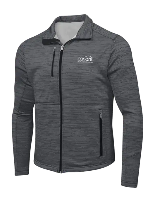 Dark Grey Digi Stripe Fleece Jacket w/Cariant Logo