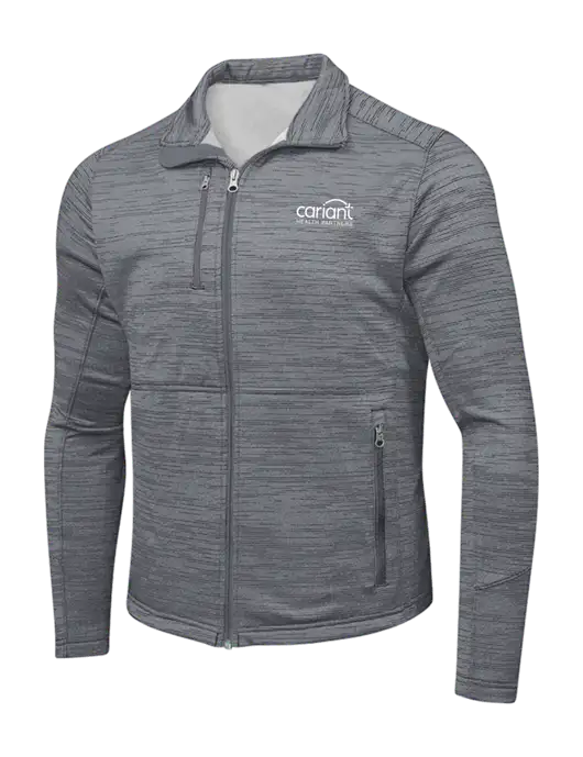 Medium Grey Digi Stripe Fleece Jacket w/Cariant Logo