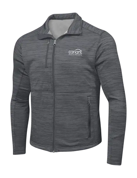 Medium Grey Digi Stripe Fleece Jacket w/Cariant Logo