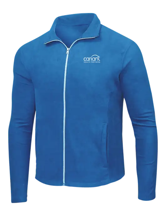 Light Royal Microfleece Jacket w/Cariant Logo