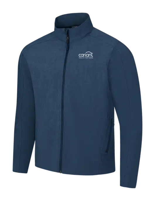 Navy Heather Core Soft Shell Jacket w/Cariant Logo