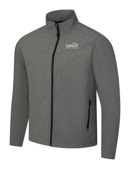 Medium Grey Heather Core Soft Shell Jacket w/Cariant Logo