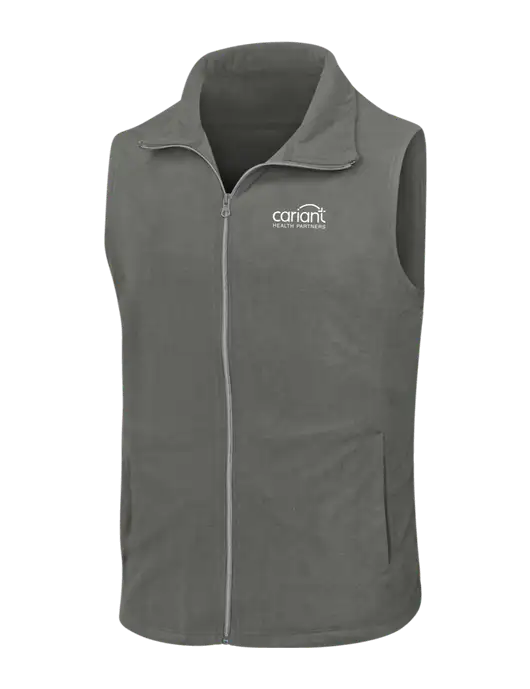 Medium Grey Microfleece Vest w/Cariant Logo