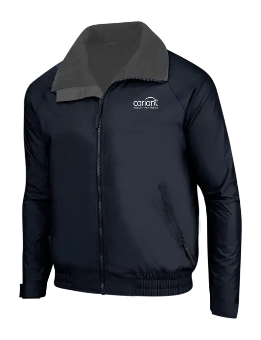 True Navy/Grey Heather Classic Competitor Jacket w/Cariant Logo