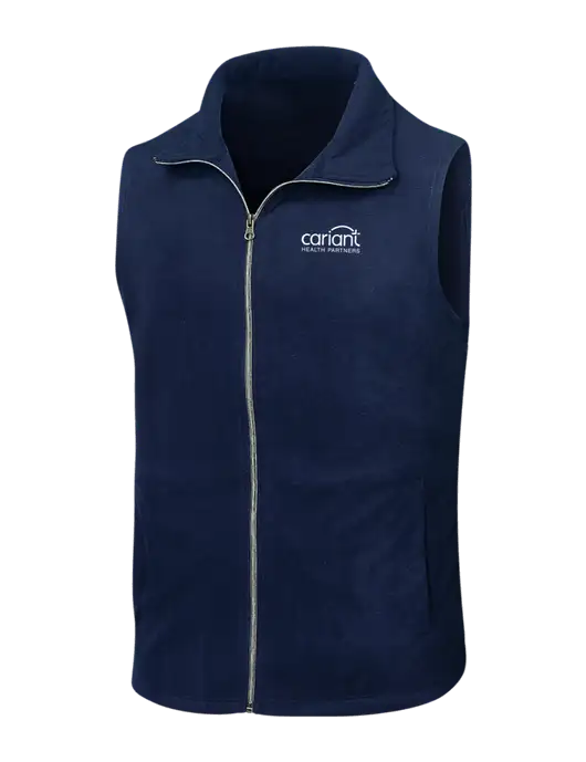 Navy Microfleece Vest w/Cariant Logo