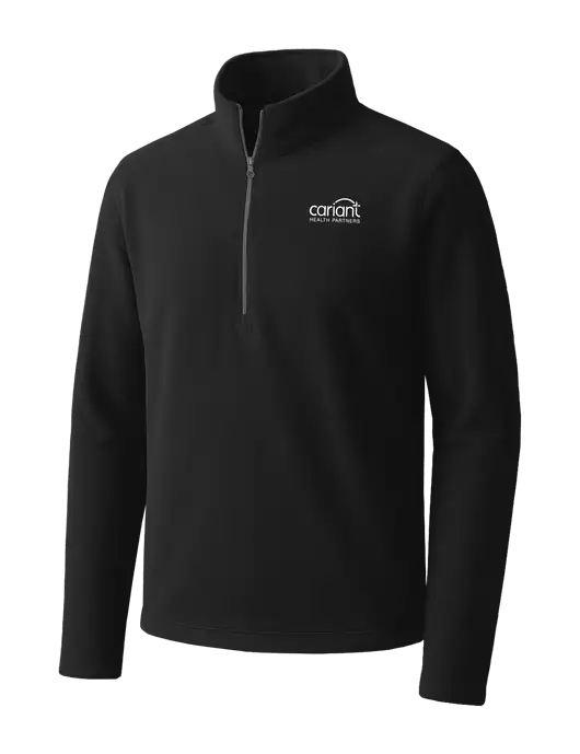 Black Microfleece 1/2 Zip Pullover w/Cariant Logo