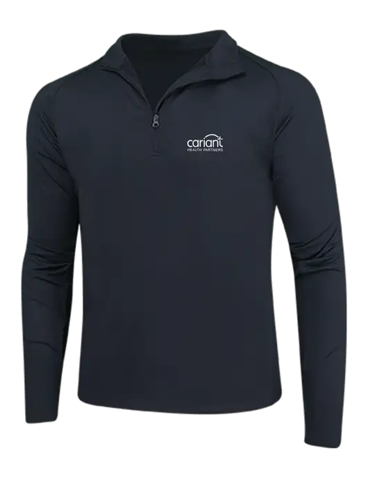 Black Sport Wick Stretch 1/4 Zip Pullover w/Cariant Logo