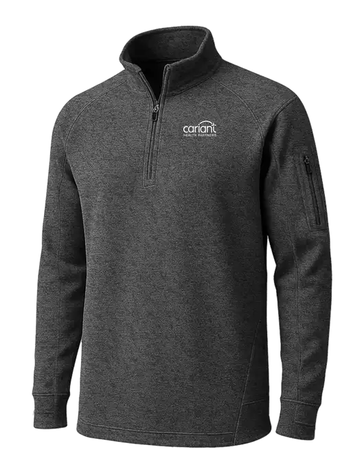 Graphite Heather Tech Fleece 1/4 Zip Pullover w/Cariant Logo