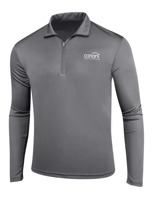 Medium Grey PosiCharge Competitor 1/4 Zip Pullover w/Cariant Logo