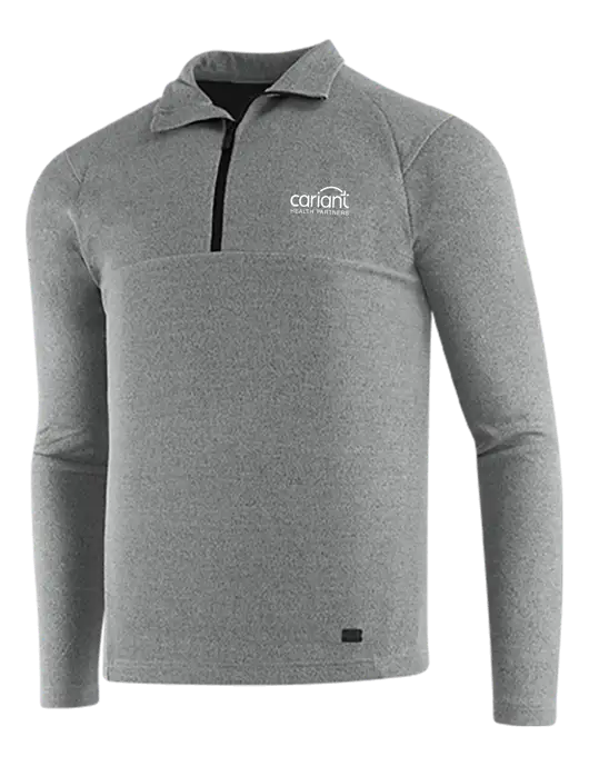 OGIO Petrol Grey Heather Transition 1/4 Zip Pullover w/Cariant Logo