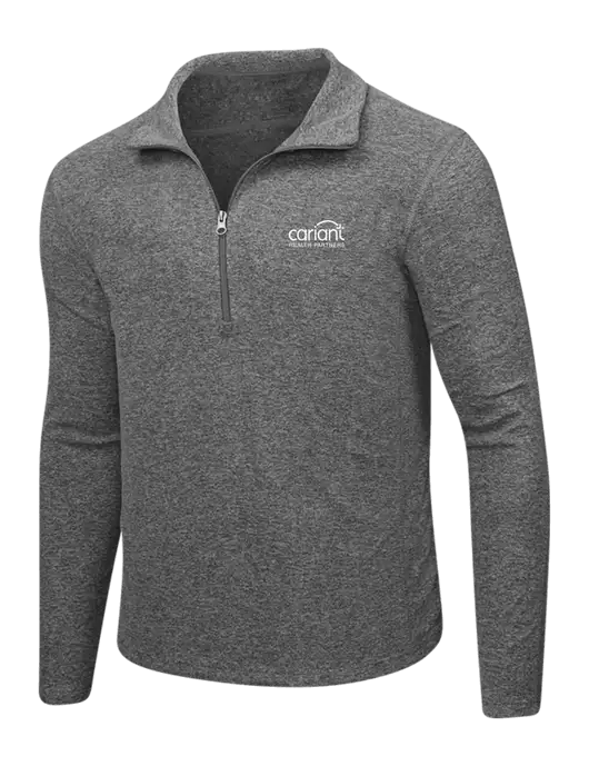 Medium Grey Heather Microfleece 1/2 Zip Pullover w/Cariant Logo