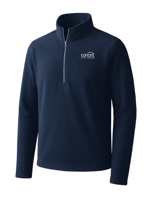 Navy Microfleece 1/2 Zip Pullover w/Cariant Logo