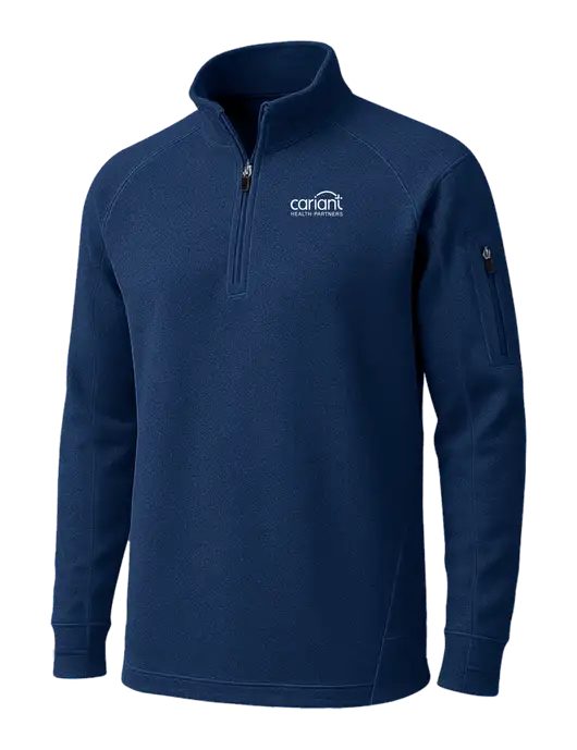True Navy Tech Fleece 1/4 Zip Pullover w/Cariant Logo