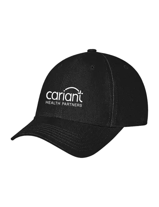 Black Structured Soft Snap Closure Hook & Loop Cap w/Cariant Logo