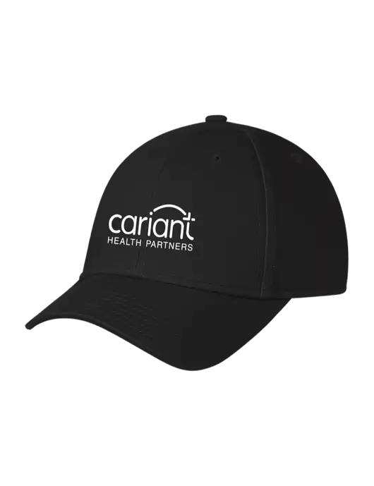 Black Structured Cap Hook & Loop w/Cariant Logo