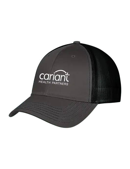 Charcoal & Black Mesh Trucker Cap Snap Back w/Cariant Logo