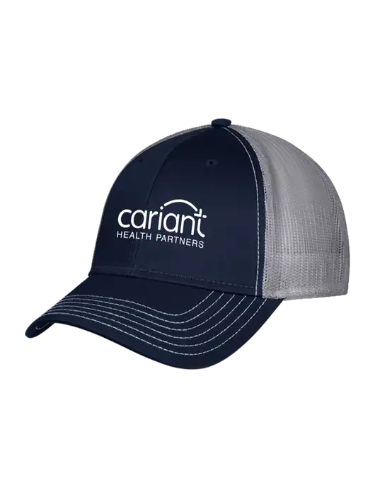 Navy/Grey Mesh Trucker Cap Snap Back w/Cariant Logo