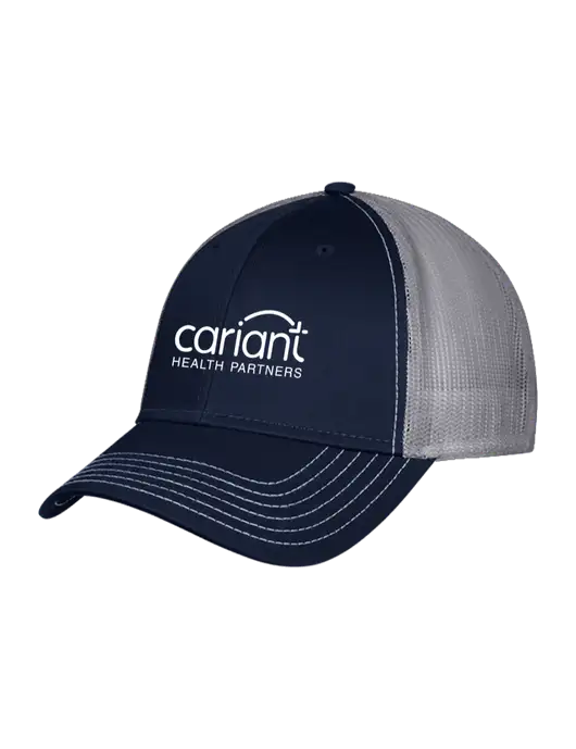 Navy & Grey Mesh Trucker Cap Snap Back w/Cariant Logo