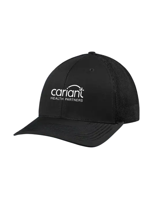 Richardson Adjustable Snapback Original 112 Trucker Cap Black w/Black Mesh w/Cariant Logo