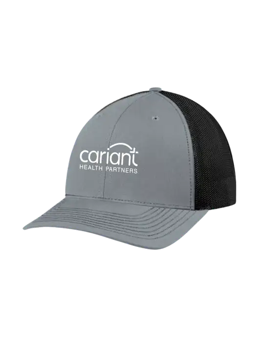 Richardson Adjustable Snapback Original 112 Trucker Cap Heather Grey w/Black Mesh w/Cariant Logo