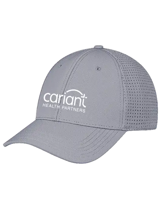 Grey Performance Stretchable Cap Hook & Loop w/Cariant Logo