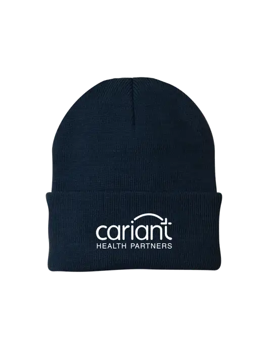 Navy Knit Cap w/Cariant Logo