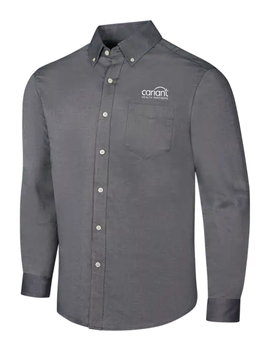 Dark Grey SuperPro Oxford Shirt w/Cariant Logo