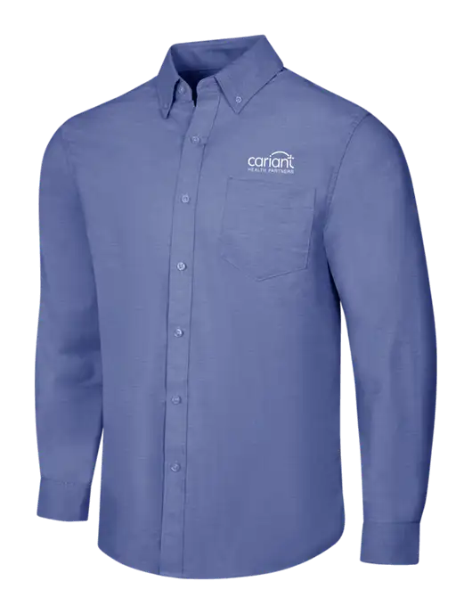 Navy SuperPro Oxford Shirt w/Cariant Logo