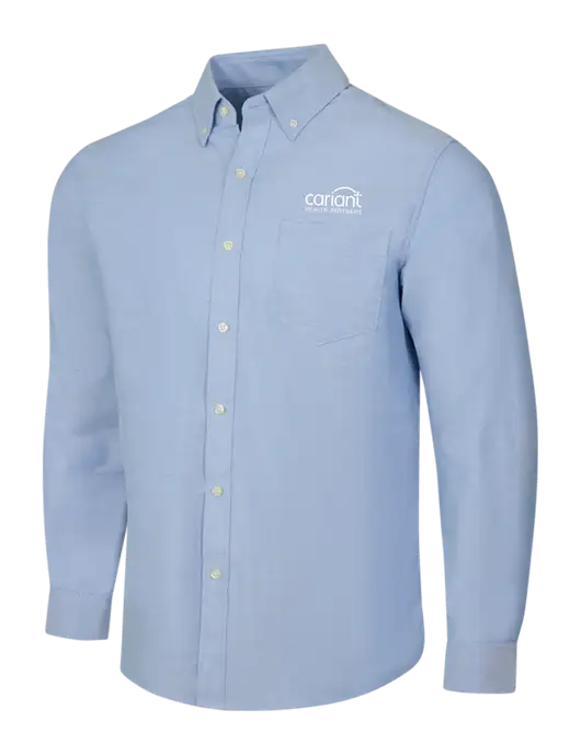 Light Blue SuperPro Oxford Shirt w/Cariant Logo