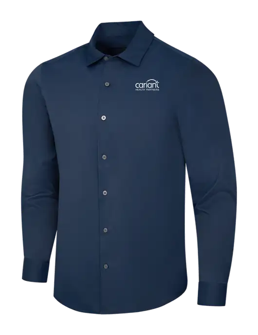 Navy City Stretch Shirt w/Cariant Logo