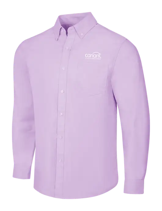 Soft Purple SuperPro Oxford Shirt w/Cariant Logo