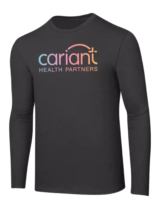 Ring Spun Charcoal 4.5 oz Long Sleeve T-Shirt w/Cariant Logo