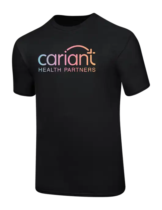 Ring Spun Jet Black 4.5 oz T-Shirt w/Cariant Logo
