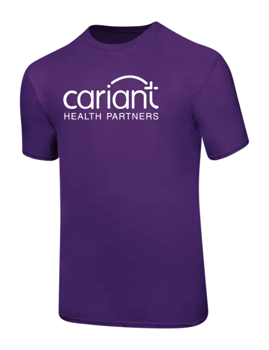 Ring Spun Purple 4.5 oz T-Shirt w/Cariant Logo