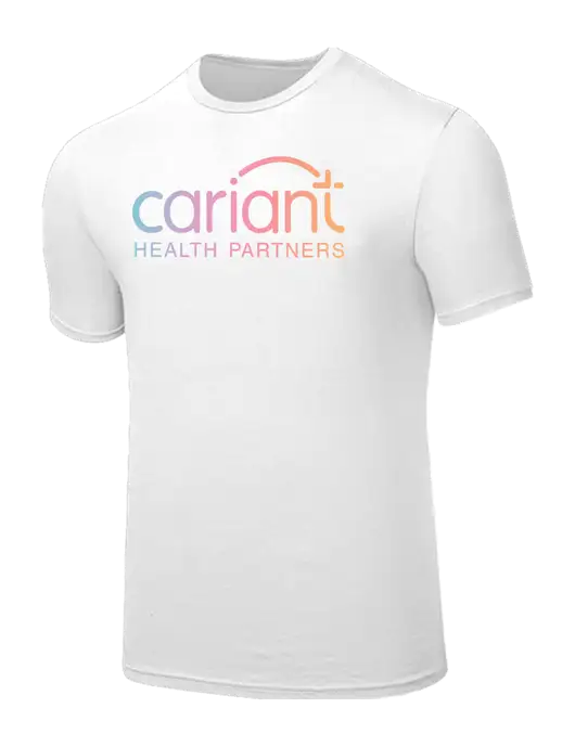 Seriously Soft White T-Shirt w/Cariant Logo