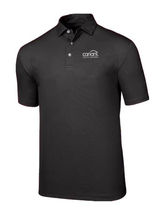 Callaway Birdseye Black Polo w/Cariant Logo