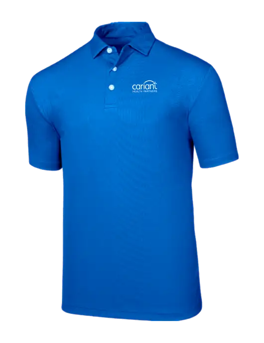 Callaway Birdseye Dark Carolina Blue Polo w/Cariant Logo