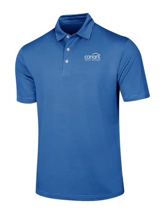 Callaway Royal Blue Fine Line Stripe Polo w/Cariant Logo
