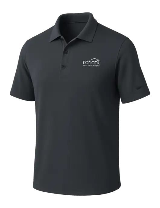 NIKE Dark Grey Dri-Fit Micro Pique Polo w/Cariant Logo