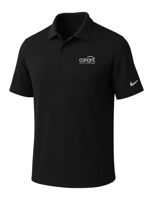 NIKE Black Dri-Fit Micro Pique Polo w/Cariant Logo