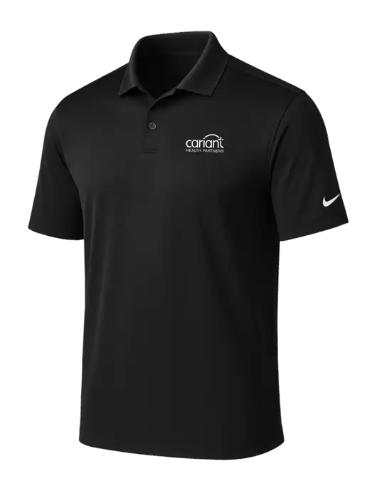 NIKE Black Victory Solid Polo w/Cariant Logo