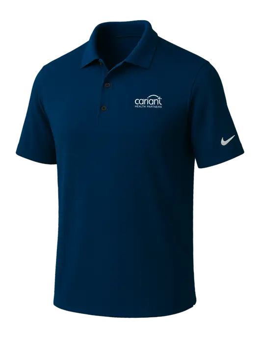 NIKE Navy Dri-Fit Micro Pique Polo w/Cariant Logo