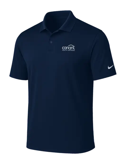 NIKE Navy Victory Solid Polo w/Cariant Logo
