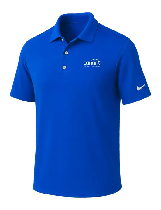 NIKE Royal Dri-Fit Micro Pique Polo w/Cariant Logo