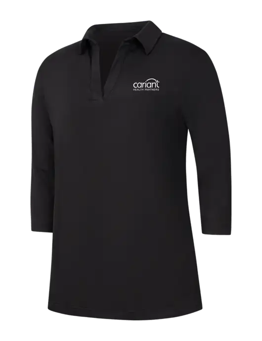 Womens Black Luxe Knit Tunic w/Cariant Logo