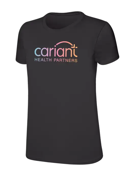 Womens Ring Spun Charcoal 4.5 oz T-Shirt w/Cariant Logo