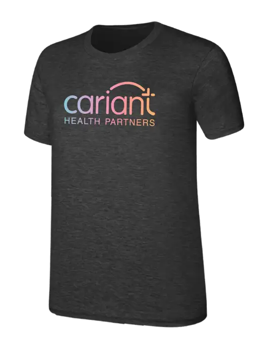 Womens Ring Spun Dark Heather Grey 4.5 oz T-Shirt w/Cariant Logo
