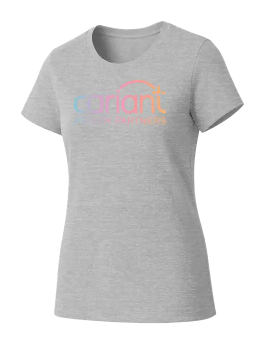 Womens Seriously Soft Light Heathered Grey T-Shirt w/Cariant Logo